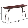 image:imageFlash Furniture Floyd 5Foot High Pressure Mahogany Laminate Folding Training Table