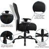 image:imageFlash Furniture HERCULES Series 247 Intensive Use Big amp Tall 400 lb Rated Black Mesh Multifunction SynchroTilt Ergonomic Office Chair
