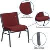 image:imageFlash Furniture Hercules Series Big amp Tall 1000 lb Rated Black Vinyl Stack Chair with Ganging BracketBurgundy