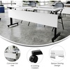 image:imageFlash Furniture Palmer Commercial Nesting Flip Training Table HeavyDuty Steel Frame and TLegs Modesty Panel 1 Thick Tabletop 72 x 24 White TopBlack Frame