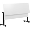 image:imageFlash Furniture Palmer Commercial Nesting Flip Training Table HeavyDuty Steel Frame and TLegs Modesty Panel 1 Thick Tabletop 72 x 24 White TopBlack Frame