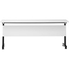 image:imageFlash Furniture Palmer Commercial Nesting Flip Training Table HeavyDuty Steel Frame and TLegs Modesty Panel 1 Thick Tabletop 72 x 24 White TopBlack Frame