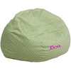 image:imageFlash Furniture Personalized Oversized Green Dot Bean Bag Chair