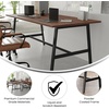 image:imageFlash Furniture Redmond Conference Table with AFrame Base Commercial Water and Scratch Resistant Laminate Finish PVC Edge Heavy Duty Steel Frame 72x36 Gray OakWalnut