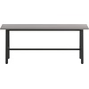 image:imageFlash Furniture Redmond Conference Table with AFrame Base Commercial Water and Scratch Resistant Laminate Finish PVC Edge Heavy Duty Steel Frame 72x36 Gray OakGray Oak