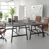image:imageFlash Furniture Redmond Conference Table with AFrame Base Commercial Water and Scratch Resistant Laminate Finish PVC Edge Heavy Duty Steel Frame 72x36 Gray OakGray Oak