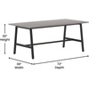 image:imageFlash Furniture Redmond Conference Table with AFrame Base Commercial Water and Scratch Resistant Laminate Finish PVC Edge Heavy Duty Steel Frame 72x36 Gray OakGray Oak