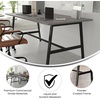 image:imageFlash Furniture Redmond Conference Table with AFrame Base Commercial Water and Scratch Resistant Laminate Finish PVC Edge Heavy Duty Steel Frame 72x36 Gray OakGray Oak