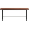 image:imageFlash Furniture Redmond Conference Table with AFrame Base Commercial Water and Scratch Resistant Laminate Finish PVC Edge Heavy Duty Steel Frame 72x36 Gray OakWalnut
