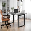 image:imageFlash Furniture Redmond Conference Table with UFrame Base Commercial Water and Scratch Resistant Laminate Finish PVC Edge Heavy Duty Steel Frame 48x30 WalnutGray Oak