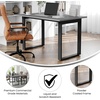 image:imageFlash Furniture Redmond Conference Table with UFrame Base Commercial Water and Scratch Resistant Laminate Finish PVC Edge Heavy Duty Steel Frame 48x30 WalnutGray Oak