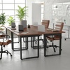 image:imageFlash Furniture Redmond Conference Table with UFrame Base Commercial Water and Scratch Resistant Laminate Finish PVC Edge Heavy Duty Steel Frame 48x30 WalnutWalnut