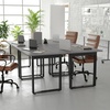 image:imageFlash Furniture Redmond Conference Table with UFrame Base Commercial Water and Scratch Resistant Laminate Finish PVC Edge Heavy Duty Steel Frame 48x30 WalnutGray Oak