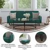 image:imageFlash Furniture Sophia Premium Split Back Sofa Futon  Navy Velvet Upholstery  Solid Wood Legs  Convertible Sleeper Couch for Small SpacesEmerald