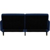 image:imageFlash Furniture Sophia Premium Split Back Sofa Futon  Navy Velvet Upholstery  Solid Wood Legs  Convertible Sleeper Couch for Small SpacesNavy