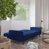 image:imageFlash Furniture Sophia Premium Split Back Sofa Futon  Navy Velvet Upholstery  Solid Wood Legs  Convertible Sleeper Couch for Small SpacesNavy