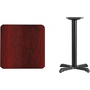 image:imageFlash Furniture Stiles 24 Square Black Laminate Table Top with 22 x 22 Table Height BaseMahogany