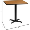 image:imageFlash Furniture Stiles 24 Square Black Laminate Table Top with 22 x 22 Table Height BaseNatural