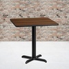 image:imageFlash Furniture Stiles 24 Square Black Laminate Table Top with 22 x 22 Table Height BaseWalnut