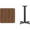 image:imageFlash Furniture Stiles 24 Square Black Laminate Table Top with 22 x 22 Table Height BaseWalnut