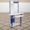 image:imageFlash Furniture Walker Blue Corner Computer Desk with HutchBlue and White