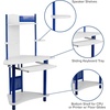 image:imageFlash Furniture Walker Blue Corner Computer Desk with HutchBlue and White