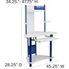 image:imageFlash Furniture Walker Blue Corner Computer Desk with HutchBlue and White