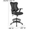 image:imageFlash Furniture Waylon High Back Designer Black Mesh Drafting Chair with LeatherSoft Sides and Adjustable Arms