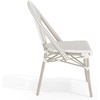 image:imageMartha Stewart Lily Pond IndoorOutdoor Stackable Aluminum Bistro Chair with Gray Woodgrain Frame Finish and WhiteGray Woven Rattan Backrest and SeatGray  WhiteGray Frame