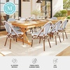 image:imageMartha Stewart Lily Pond IndoorOutdoor Stackable Aluminum Bistro Chair with Gray Woodgrain Frame Finish and WhiteGray Woven Rattan Backrest and SeatNavy  WhiteNatural Frame