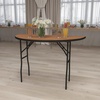 image:imageFlash Furniture 4 ft Wood Folding Round Banquet Table  Durable Construction Commercial UseNatural