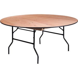 image:imageFlash Furniture 55Foot Round Wood Folding Banquet Table with Clear Coated Finished Top