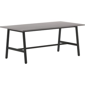 image:imageFlash Furniture Redmond Conference Table with AFrame Base Commercial Water and Scratch Resistant Laminate Finish PVC Edge Heavy Duty Steel Frame 72x36 Gray OakGray Oak