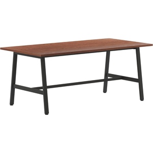 image:imageFlash Furniture Redmond Conference Table with AFrame Base Commercial Water and Scratch Resistant Laminate Finish PVC Edge Heavy Duty Steel Frame 72x36 Gray OakWalnut