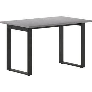 image:imageFlash Furniture Redmond Conference Table with UFrame Base Commercial Water and Scratch Resistant Laminate Finish PVC Edge Heavy Duty Steel Frame 48x30 WalnutGray Oak