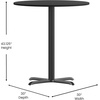 image:imageFlash Furniture 30 Round Mahogany Laminate Table Top with 22 x 22 Bar Height Table BaseBlack