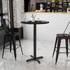 image:imageFlash Furniture 30 Round Mahogany Laminate Table Top with 22 x 22 Bar Height Table BaseBlack