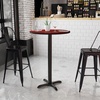image:imageFlash Furniture 30 Round Mahogany Laminate Table Top with 22 x 22 Bar Height Table BaseMahogany