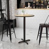 image:imageFlash Furniture 30 Round Mahogany Laminate Table Top with 22 x 22 Bar Height Table BaseNatural