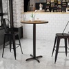 image:imageFlash Furniture 30 Round Mahogany Laminate Table Top with 22 x 22 Bar Height Table BaseWalnut
