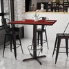 image:imageFlash Furniture 42 Square Black Laminate Table Top with 33 x 33 Bar Height Table Base and Foot RingBlack