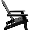 image:imageFlash Furniture Charlestown Folding Adirondack Chair  Black  Poly Resin  IndoorOutdoor  Weather Resistant  Set of 2Black