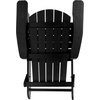 image:imageFlash Furniture Charlestown Folding Adirondack Chair  Black  Poly Resin  IndoorOutdoor  Weather Resistant  Set of 2Black