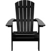 image:imageFlash Furniture Charlestown Folding Adirondack Chair  Black  Poly Resin  IndoorOutdoor  Weather Resistant  Set of 2Black