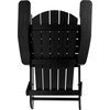 image:imageFlash Furniture Charlestown Folding Adirondack Chair  Black  Poly Resin  IndoorOutdoor  Weather Resistant  Set of 2Black