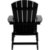 image:imageFlash Furniture Charlestown Folding Adirondack Chair  Black  Poly Resin  IndoorOutdoor  Weather Resistant  Set of 2Black