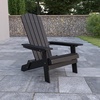 image:imageFlash Furniture Charlestown Folding Adirondack Chair  Black  Poly Resin  IndoorOutdoor  Weather Resistant  Set of 2Black