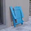 image:imageFlash Furniture Charlestown Folding Adirondack Chair  Black  Poly Resin  IndoorOutdoor  Weather Resistant  Set of 2Blue