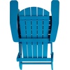 image:imageFlash Furniture Charlestown Folding Adirondack Chair  Black  Poly Resin  IndoorOutdoor  Weather Resistant  Set of 2Blue