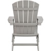 image:imageFlash Furniture Charlestown Folding Adirondack Chair  Black  Poly Resin  IndoorOutdoor  Weather Resistant  Set of 2Grey
